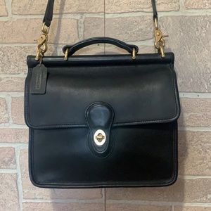Vintage Coach Black Willis Satchel